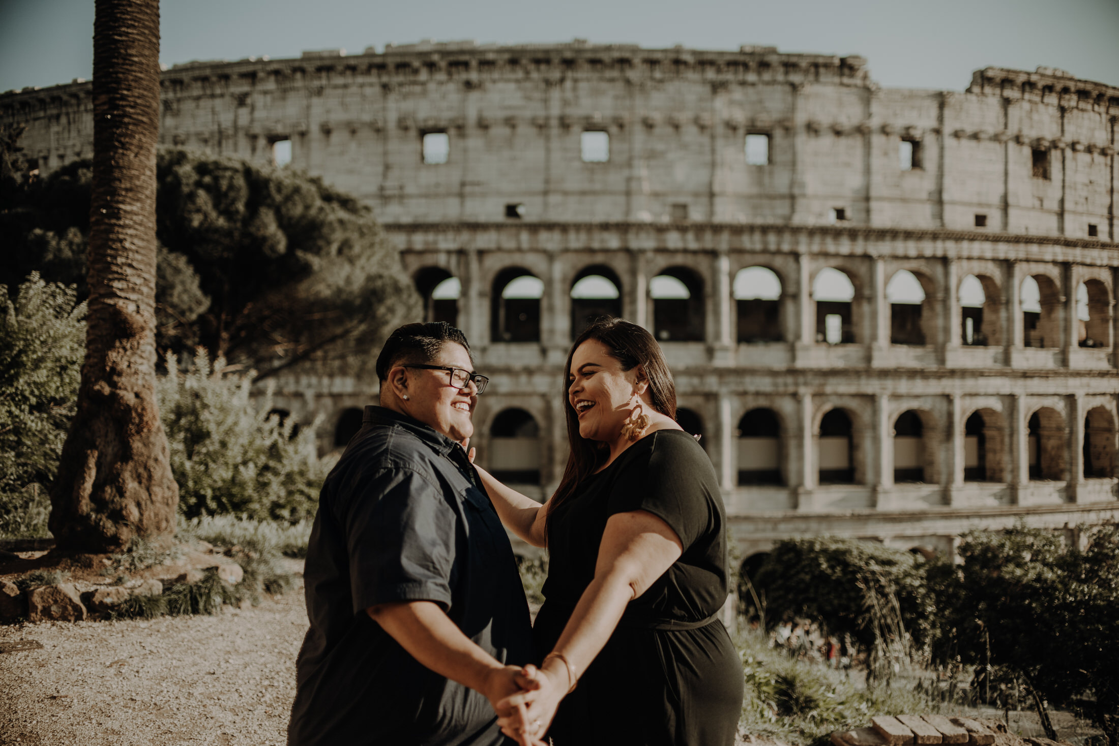 LGBTQ couple session at sunset in Rome